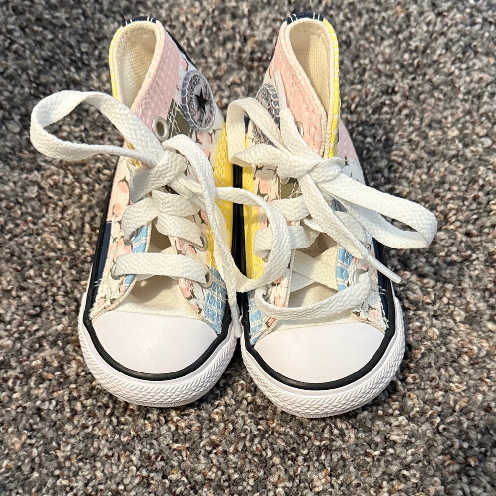 Colorful Kids High-Top Sneakers